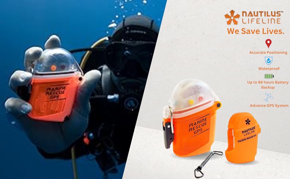Marine GPS with pouch and lanyard