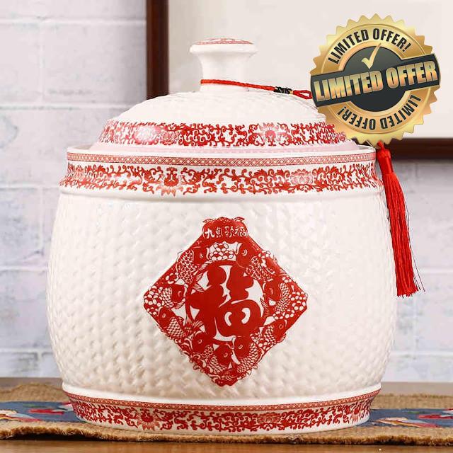 Chinese Sealed Large-Capacity Rice Pot