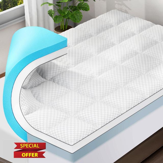 OLANLY King Memory Foam Mattress Topper