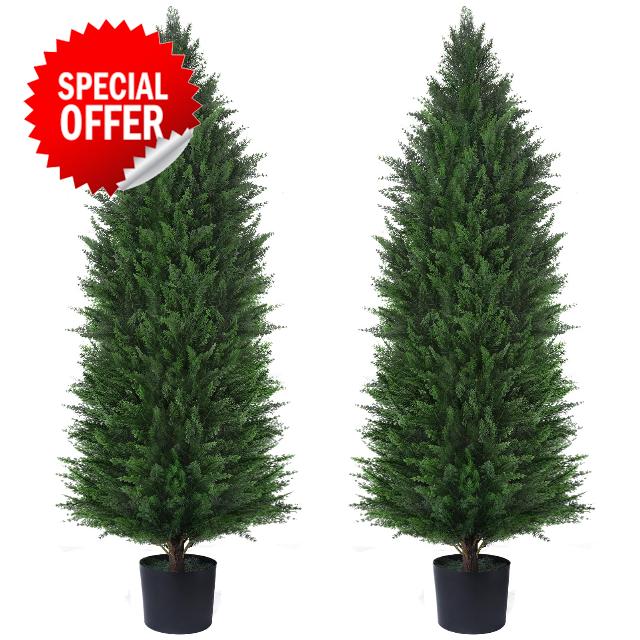 Artificial Topiary Cedar Trees