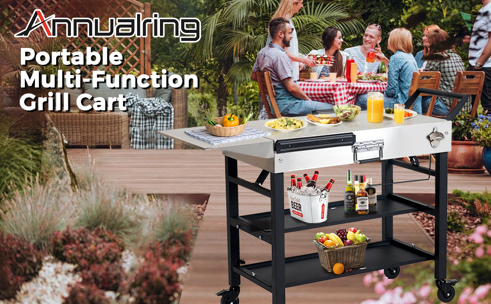 Multi-Function Grill Cart