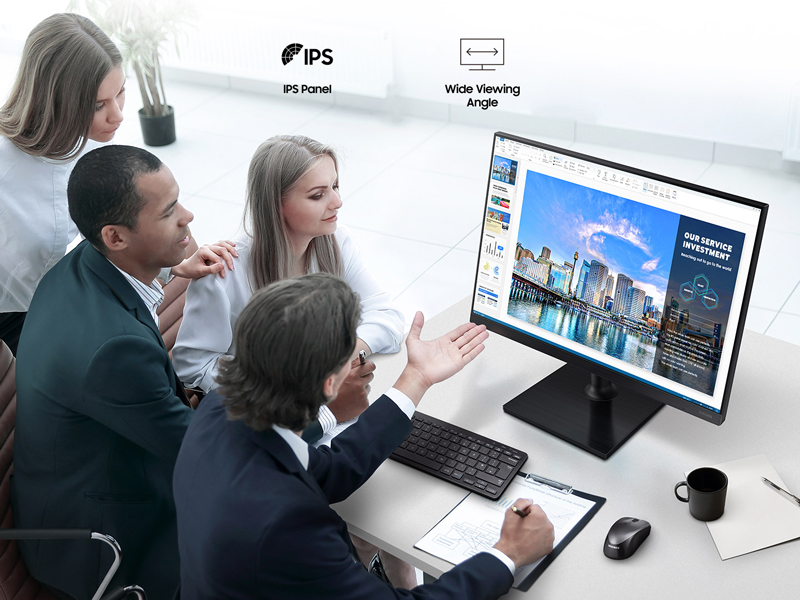 The FT45 features an IPS panel and wide viewing angle
