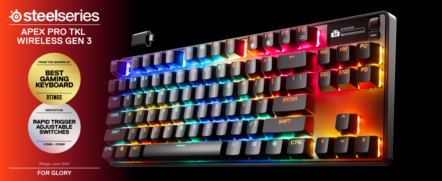 Apex Pro TKL Wireless Gen 3 Best Gaming Keyboard with Rapid Trigger