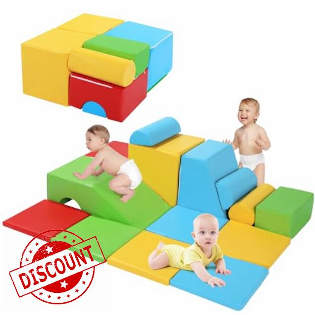 BALAPET 14-Piece PU Leather Toddlers Climbing Blocks