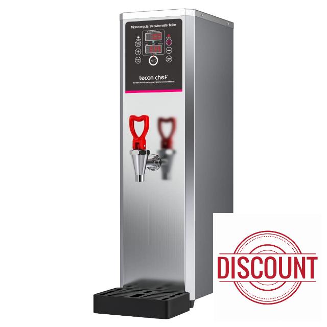 Water Boiler Eletric Commercial Hot Water Dispenser Countertop Silver 15L with Filter Automatic 1500W Fast Heating for Restaurant