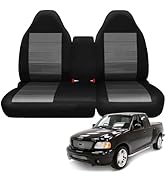 Kistrba Truck Seat Cover Compatible with 1992-1998 Ford F-150 F-250 F350 Front/Rear Solid Bench w...