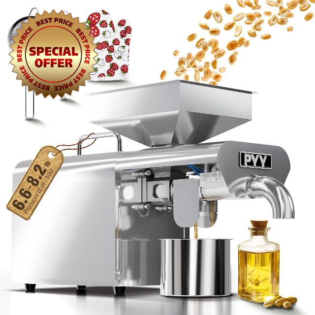 PYY Oil Press Machine - 750W Automatic Electric Oil Maker for Home Commercial
