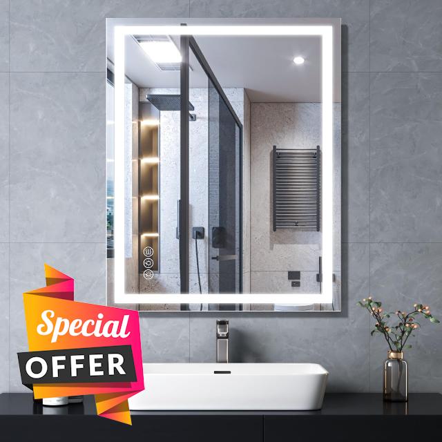 LED Bathroom Mirror with Lights 24"x30"