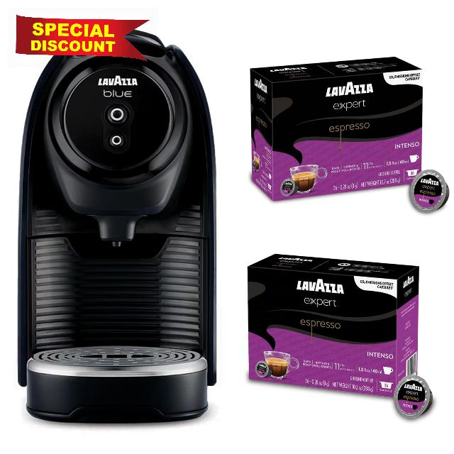 Lavazza Classy Mini Coffee Maker with Intenso Capsules 72 count