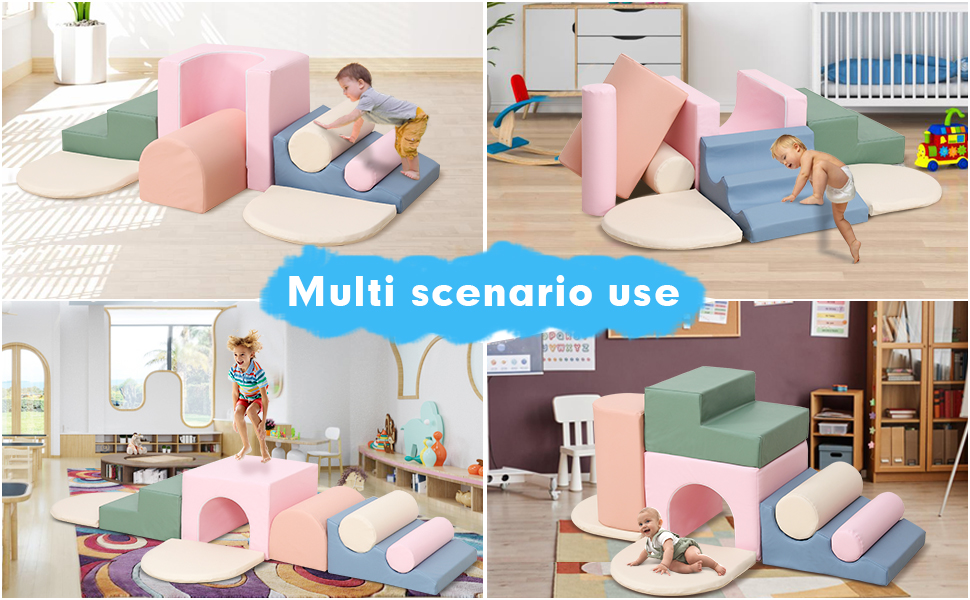 Climbing Toys For Toddlers 1-3, 8-Piece Baby Foam Climbing Blocks for Toddlers 1-3 Inside