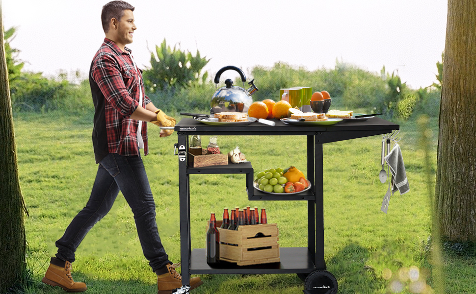 portable grill table outdoor metal table grill carts outdoor carts with wheels