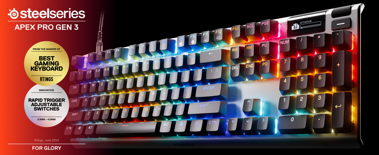 Apex Pro Gen 3 Best Gaming Keyboard with Rapid Trigger