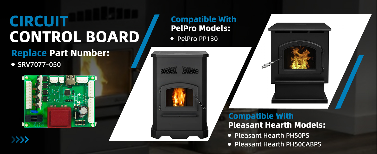 Circuit Control Board 115/120V SRV7077-050 Pleasant Hearth PH50PS PH50CABPS PelPro PP130