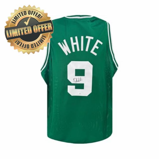 Derrick White Autographed Boston Custom Green Basketball Jersey - JSA