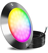 Goldlife P3 LED Pool Light with RF Remote Controller, 60W 6000LM 7