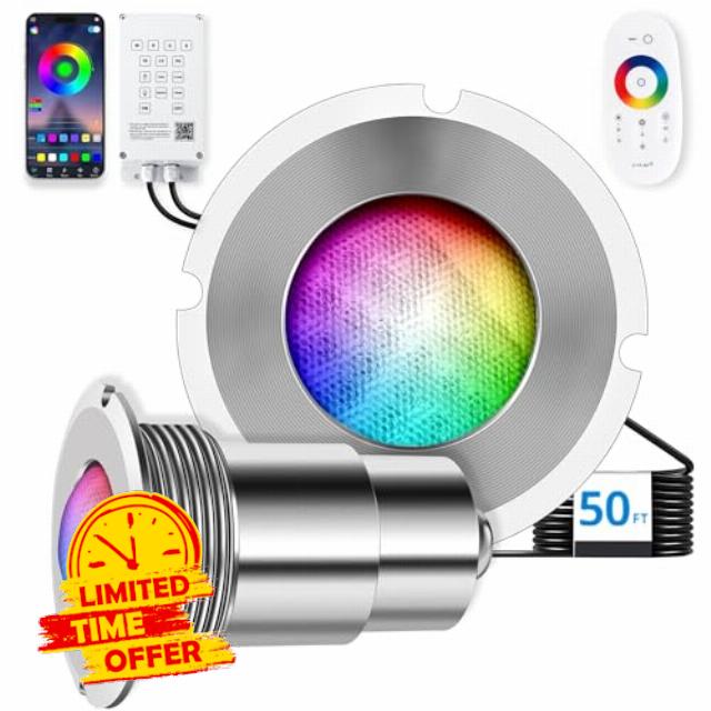 1.5 Inch LED RGBW Multicolor Inground Pool Light and Spa Light
