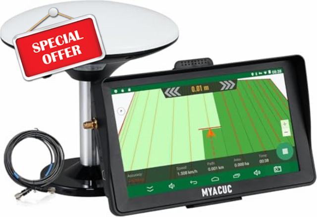 Tractor GPS Navigator 7" Touch Screen GNSS Agricultural Navigator Suitable for Spraying Plowing and Sowing Farmland Activities Automatic Positioning Farming GPS
