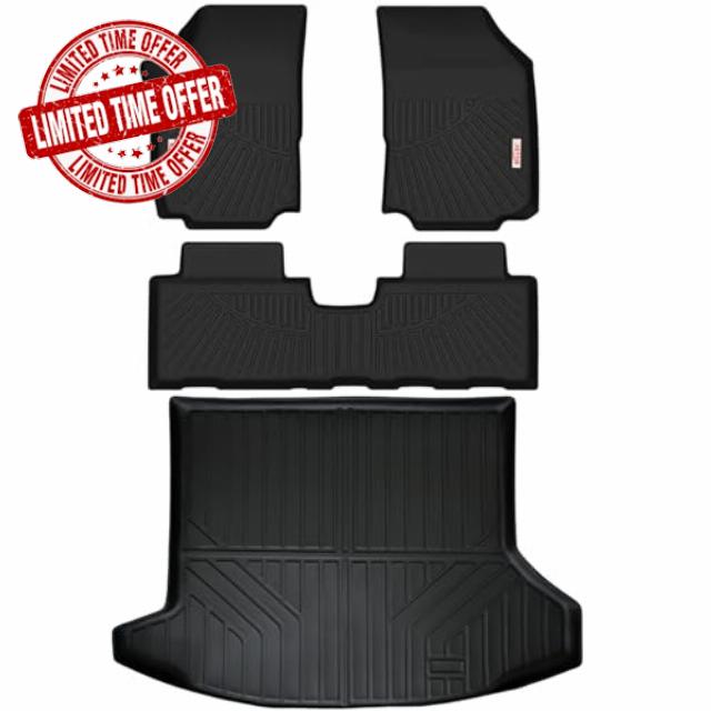 Floor Mats Accessoires 2 Row Liners Set & Cargo Liners Custom Fit for 2025 Chevrolet Chevy Equinox(Not for EV