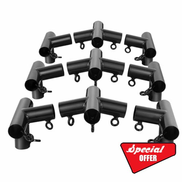 Aoneky 4 6 8 10 Legs 2'' Corner Canopy Fitting Couplers Kit - Frame Carport Connectors