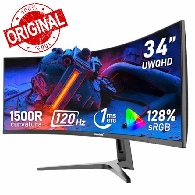 34 Inch Ultrawide Curved 120Hz Gaming Computer Monitor 1500R PC screen 21:9 UWQHD (3440x1440)