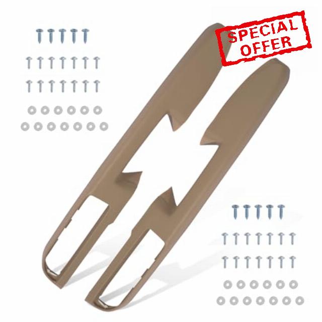 Front Left and Right Side Door Armrest Repair with Door Release Handle Above Armrest Compatible with 2010-2014 Chevy GMC - Avalanche Suburban Silverado Sierra 1500 2500 HD 3500 HD Yukon (Tan)