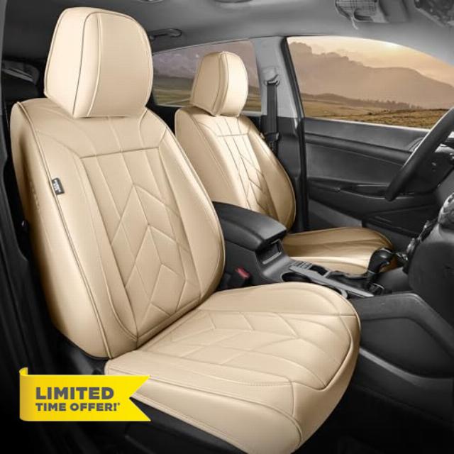 FREESOO Car Seat Covers Nappa Leather