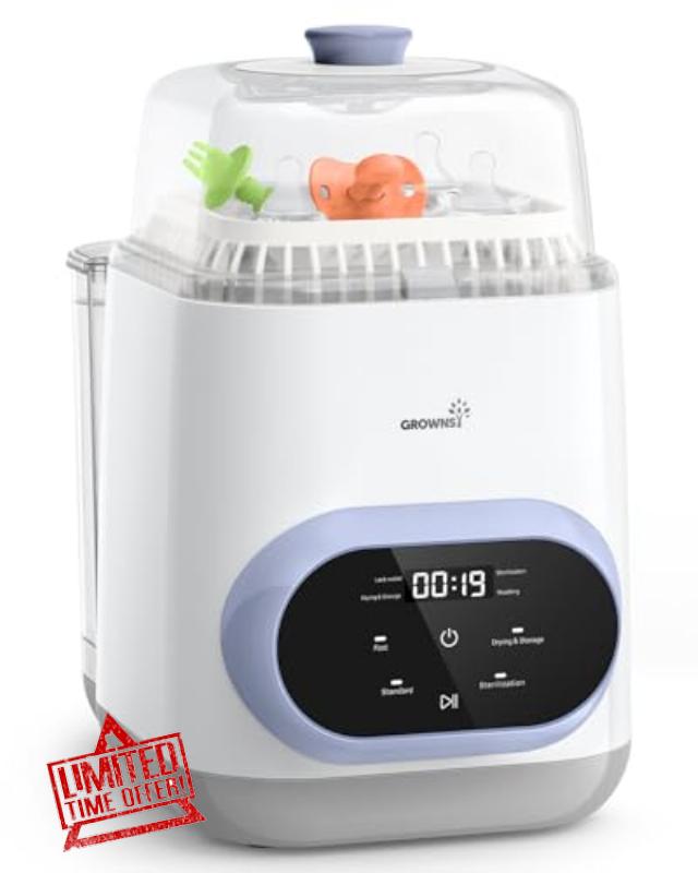 Grownsy EaseClean Bottle Washer Pro | All-in-One Bottle Washer and Sterilizer and Dryer | Baby Bottle Washer for Bottles