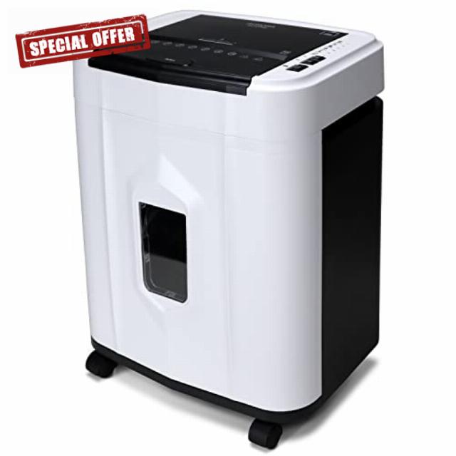 Aurora AU120MB 120-Sheet Auto Feed High Security Micro-Cut Paper Shredder / 30 Minutes (White/Black)