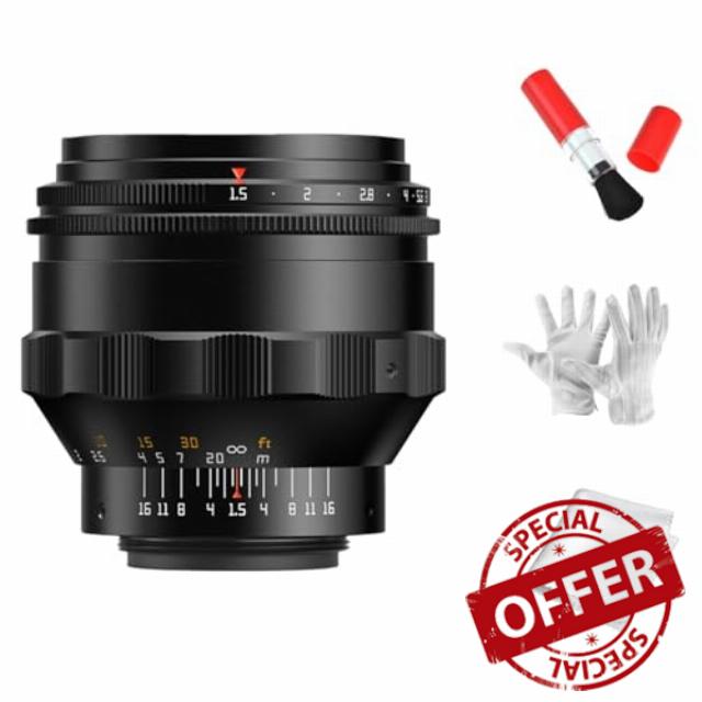TTartisan 75mm F1.5 Swirly Bokeh Full Frame Large Aperture Camera Lens