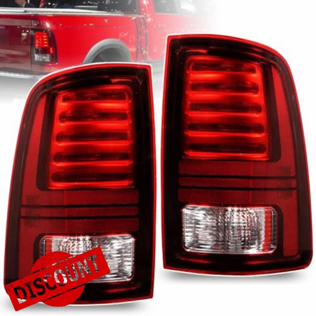 LED Tail Lights Compatible With 2013-2018 Dodge Ram 1500 2500 3500 Driver and Passenger Side Taillights Replace 68093081AB