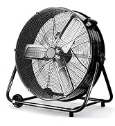 SUNGDOGIN 36Inch Drum Fan,18000 CFM High Velocity Fan,Heavy Duty Metal Drum Fan with 360°Adjustab...
