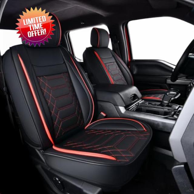 RISINGSTAR Silverado Sierra Faux Leather Seat Covers
