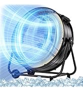 SUNGDOGIN 24 Inch Drum Fan,8800 CFM High Velocity Fan,Heavy Duty Metal Drum Fan with 360°Adjustab...
