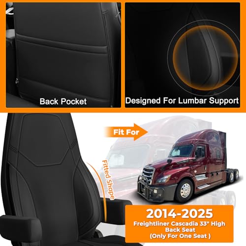 Driver or Passenger 33in High Back Seat Cover with Armrest Cover