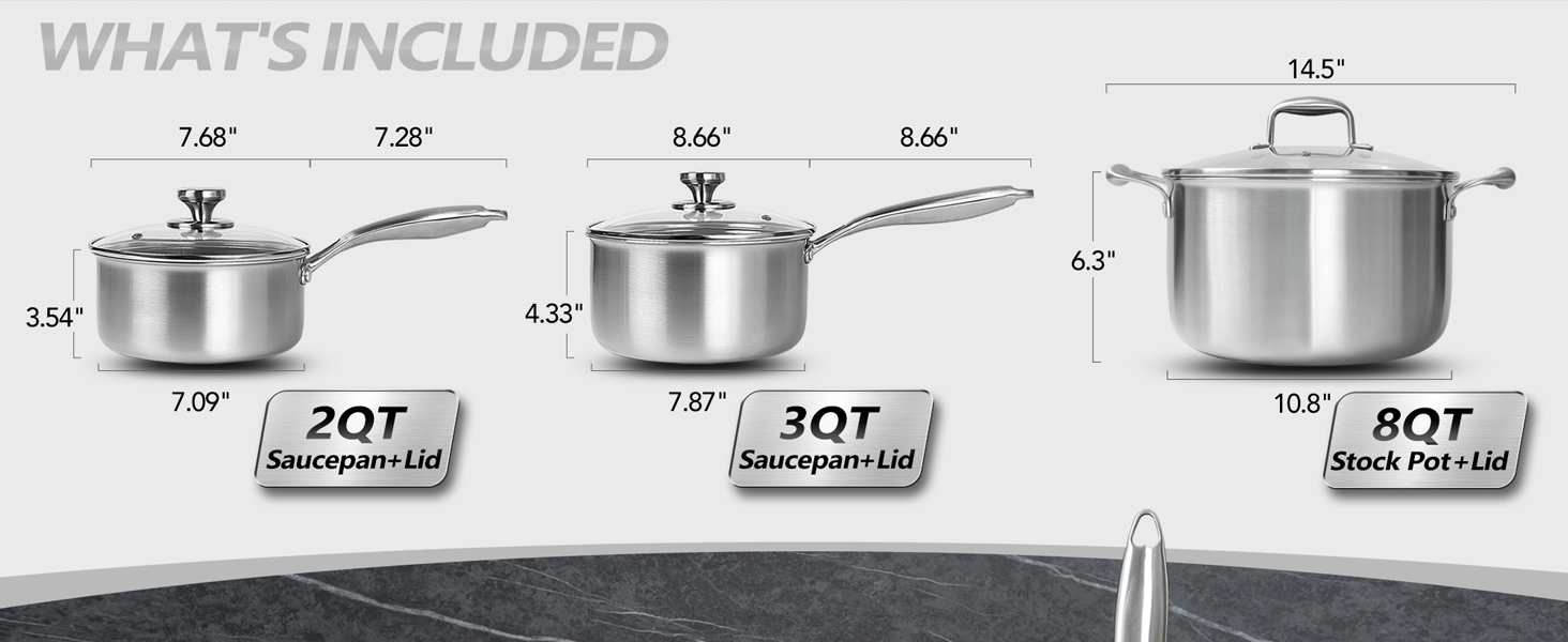 stainless steel cookware set