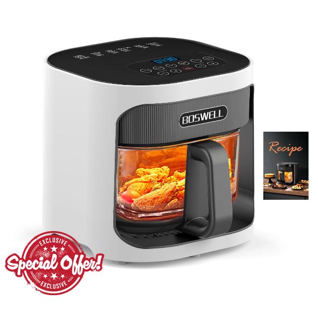 BOSWELL 4.5QT Glass Air Fryer