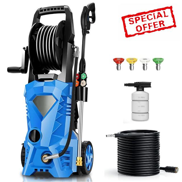 4500PSI Electric Pressure Washer 2025 2.8GPM High Power Washer with 4 Pressure Nozzle and Soap Bottle for Home