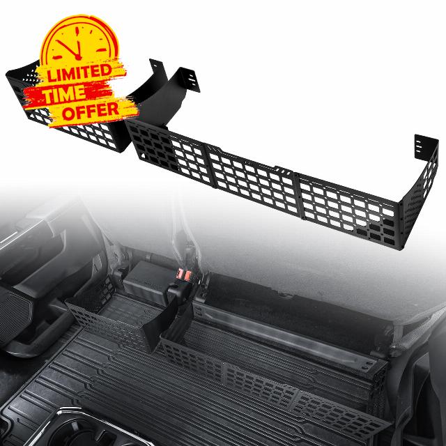 JOYTUTUS Under Seat Storage Molle Panel Compatible With F150 F250 F350 2021 2022 2023 2024 2025 Supercrew Cab