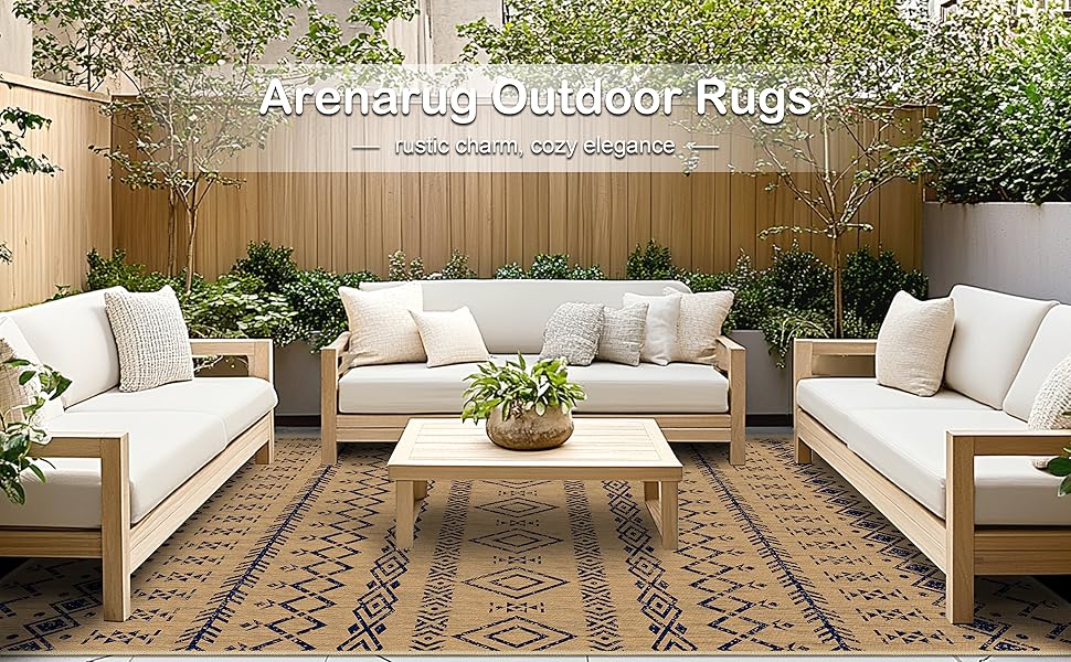 Boho Outdoor Patio Rugs