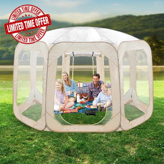 Igloo Tent Dome Clear Bubble Tent Pop Up Transparent Outdoor Tent Camping Shelter Gazebos (12 'x12')
