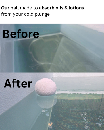 Oil removing cold plunge ball