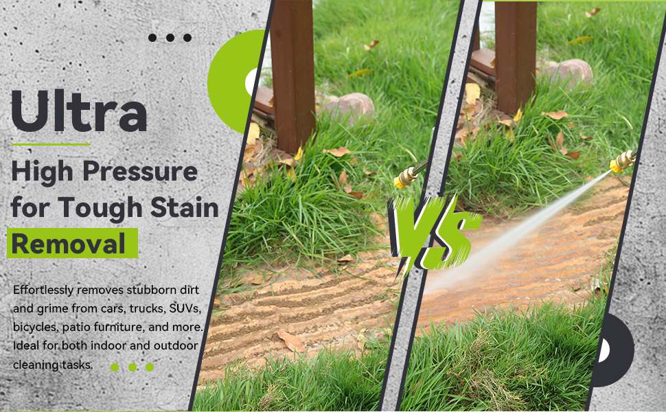 Max Pressure: 3000 PSI – Remove stubborn dirt and grime with ease.