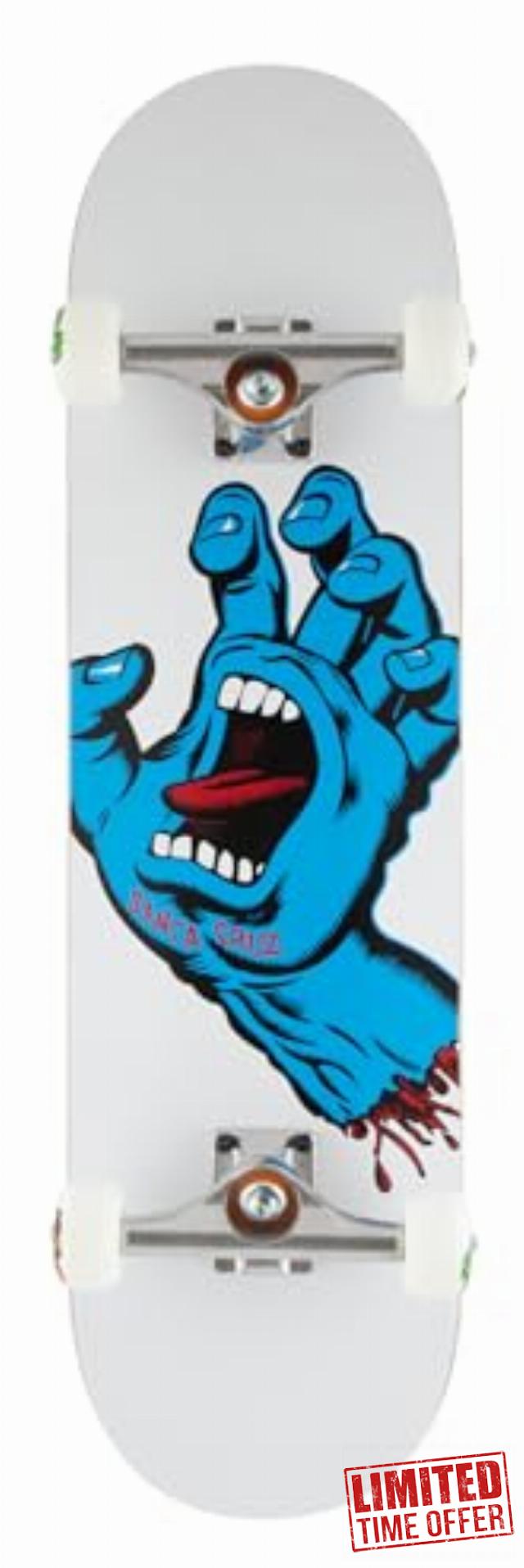 SANTA CRUZ Premium Screaming Hand Complete Skateboard - 8.25" x 31.80"