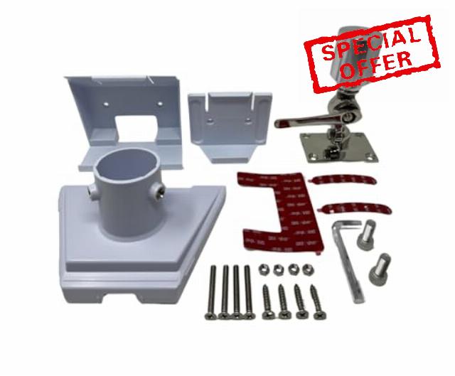 Marine-Grade Heavy-Duty Adjustable Base Mount for Starlink GEN 3 Antenna - Flat Dish Base Perfect for Boats