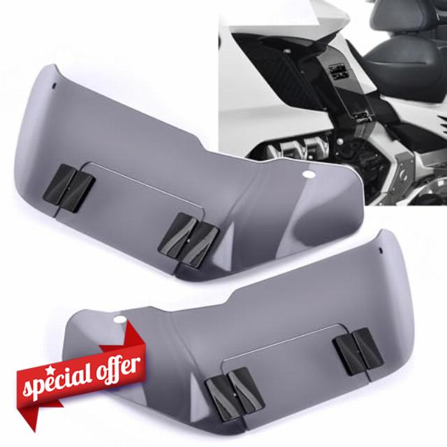 Panical Motorcycle for Honda Goldwing GL1800 F6B 2018-2025 Accessories Adjustable Wide Wind Deflector Side Windshield Fairing Air Gold Wing GL 1800 PMMA (Grey + Black Hardware)