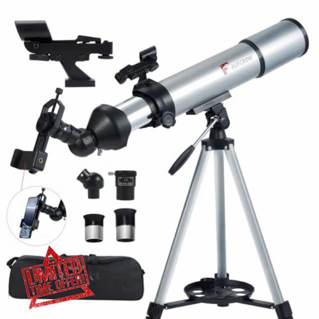 Telescope for Adults 80mm Aperture 600mm Refractor Telescope High Magnification Astronomical Telescope for Beginner