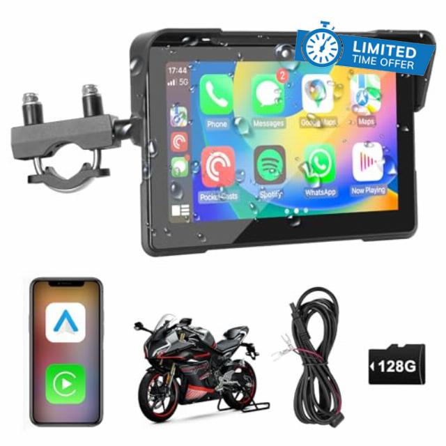 7 Inch Wireless Motorcycle Carplay