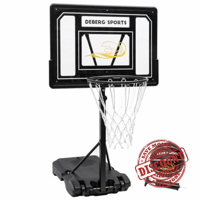 DEBERG Swimming Pool Basketball Hoop Set Height-Adjustable Portable Pool Basketball Hoop Poolside with Shatterproof Backboard and Stainless Steel Rim/Bracket