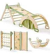 ROBUD Wooden Baby Walker, Montessori Walker Toy, Baby Push Walker with Brake, Activity Center, Ad...