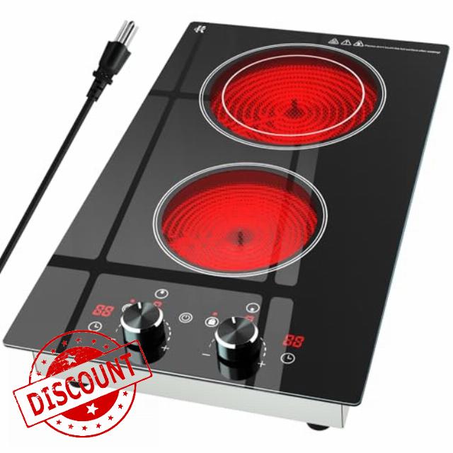 2 Burner Electric Cooktop 120V